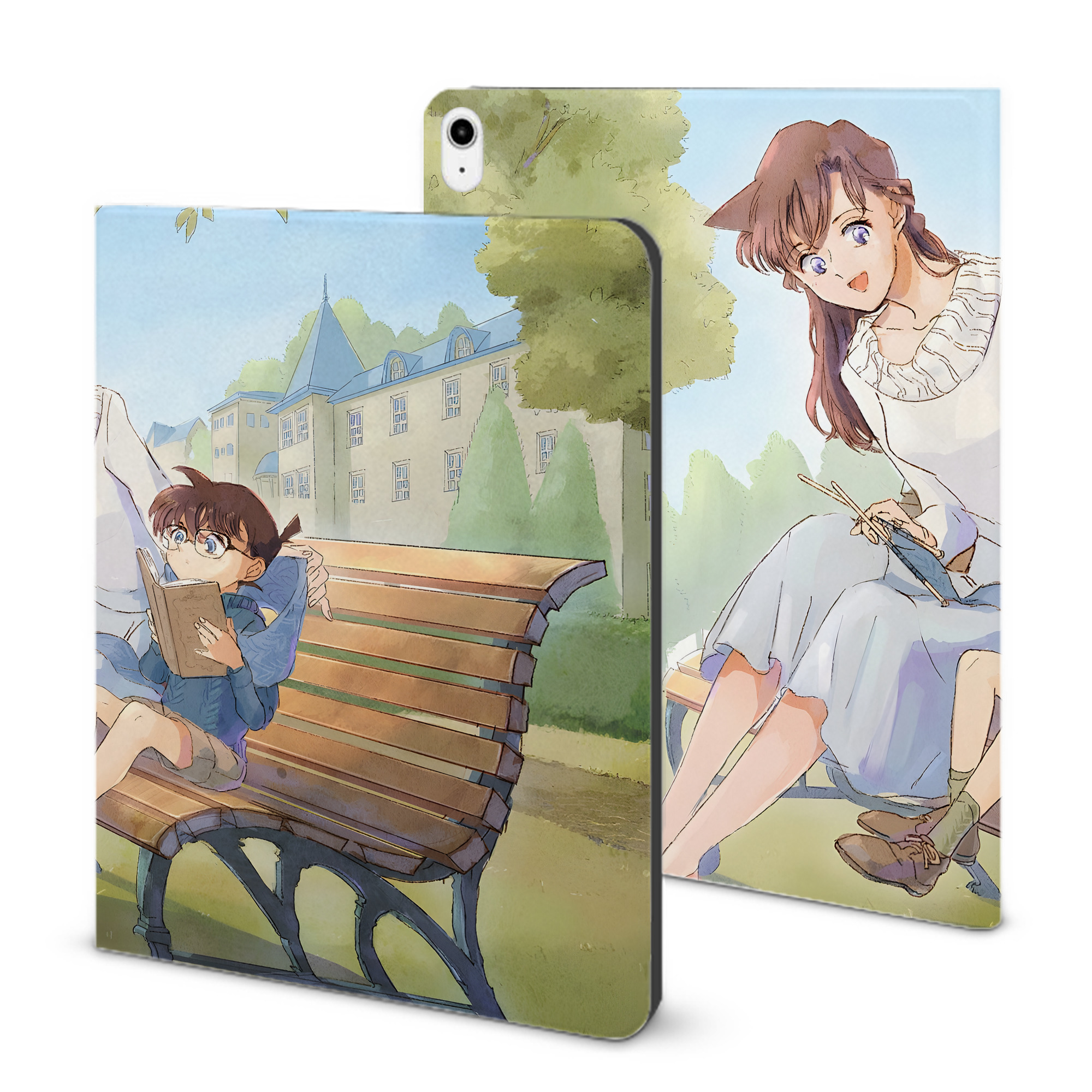 （画像用） 名探偵コナン Detective Conan IPadケース ペンホルダー付き ブックスタイルデザイン